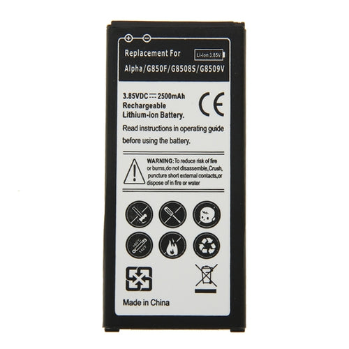 2500mAh Rechargeable Battery for Galaxy Alpha G850 Series