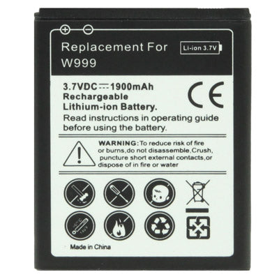 1900mAh Replacement Battery for Samsung Galaxy W999