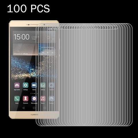 100 PZ per Huawei P8 0,26mm 9H Durezza superficiale 2.5D Pellicola per schermo in vetro temperato antideflagrante, 100pcs
