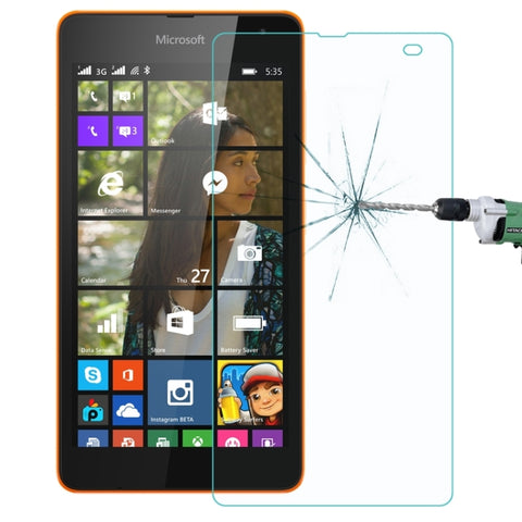 Per Microsoft Nokia Lumia 535 0,26 mm 9H+ Durezza superficiale 2,5D Pellicola in vetro temperato antideflagrante, 1pcs