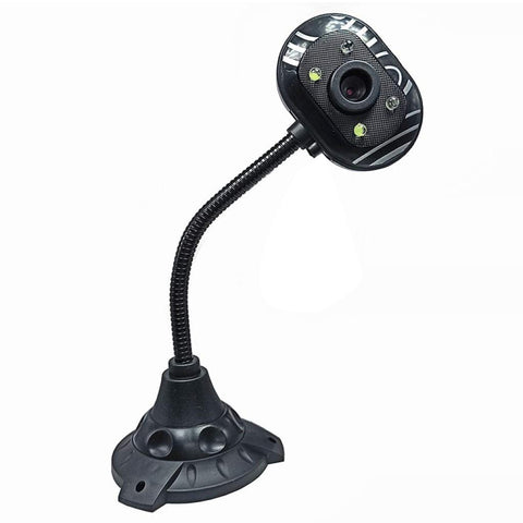 Fotocamera per PC/Webcam USB 2.0 senza driver da 5 megapixel con microfono e 4 luci LED, lunghezza cavo: 1,1 m