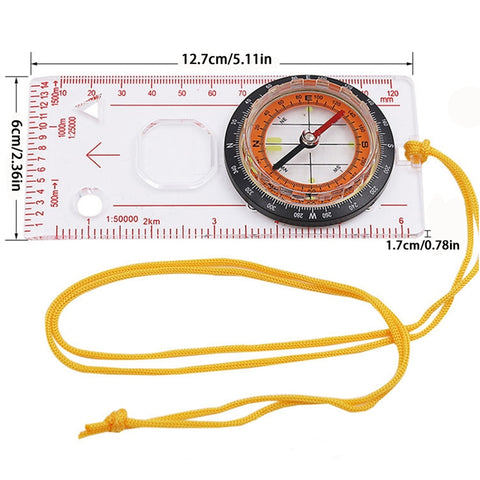 Bussola 2 en 1 avec instrument de survie d'émergence pour le cordon de mise en œuvre de la carte, 2 en 1