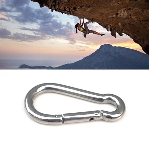 Moschettone in acciaio inossidabile M7 Gancio a molla Multi-ustensile per alpinismo Fibbia per gancio da campeggio Corda per gancio, diametro interno: 6,84 mm, M7