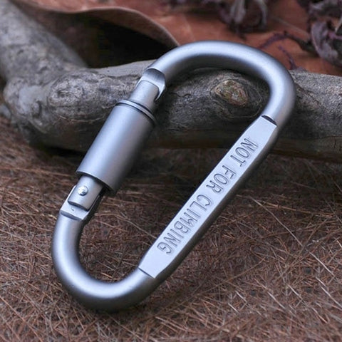 Moschettone avec fibre de camp en forme de D en alliage d'aluminium multifonction de haute qualité pour 2 personnes, 2 pièces en alliage d'aluminium