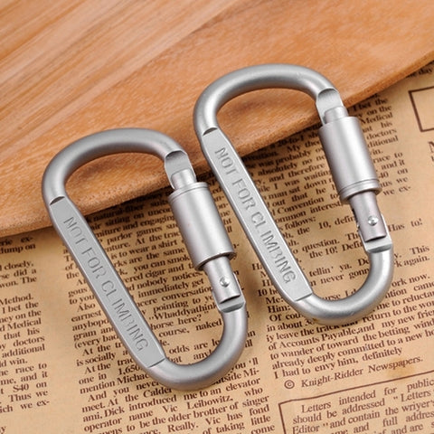 Moschettone avec fibre de camp en forme de D en alliage d'aluminium multifonction de haute qualité pour 2 personnes, 2 pièces en alliage d'aluminium