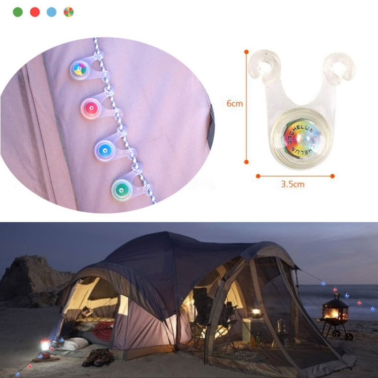 Tenda da campeggio esterna da 10 pezzi Luce LED portatile a 3 modalità resistente all'acqua, lampada a sospensione, consegna colore casuale
