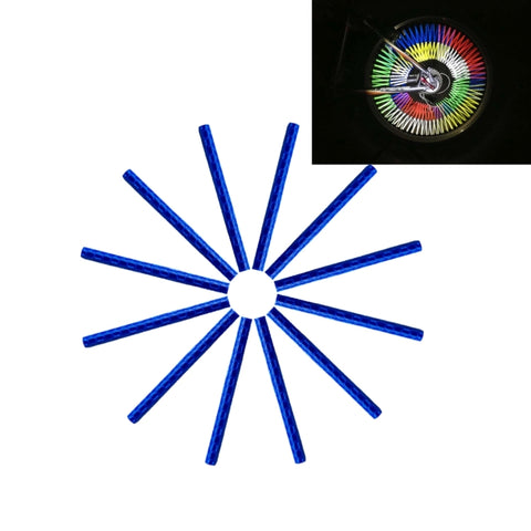 Set di 12 Riflettori per Raggi Ruota Bicicletta – Clip di Supporto Riflettente per Tubo – Strisce Luminose di Sicurezza