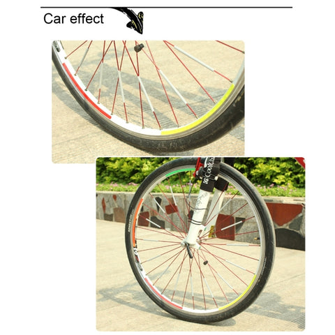 Set di 12 Riflettori per Raggi Ruota Bicicletta – Clip di Supporto Riflettente per Tubo – Strisce Luminose di Sicurezza