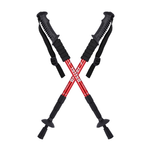 Stampella/bastone da passeggio regolabile pieghevole con bussola, hauteur: 0,5-1,1 m (consegna colore casuale), 4 sections