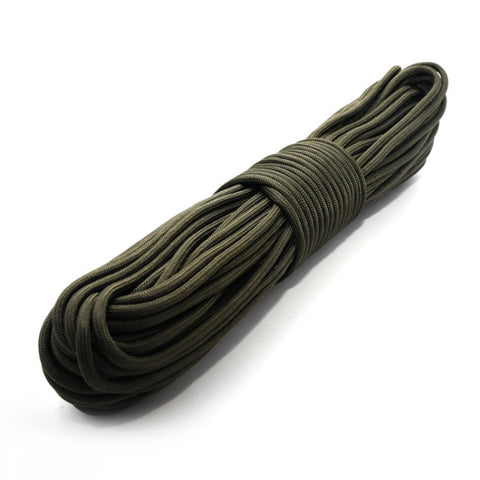 Corda per tenda di sopravvivenza di salvataggio in corda durevole per paracadutisti dell'esercito da 100 m con 7 nuclei, 100m 7 Core Khaki, 100m 7 Core Red, 100m 7 Core Yellow, 100m 7 Core Army Green, 100m 7 Core Black, 100m 7 Core Coffee
