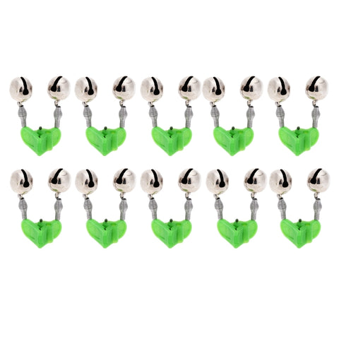 10 accessori da pesca, campanelli gemelli, clip su canna da pesca, allarme esca da pesca, consegna colore casuale, Fishing Bait Alarm