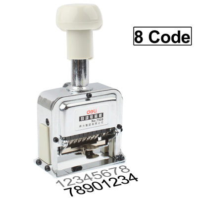 Numeratore automatico in materiale metallico ad alte prestazioni (codice 8), 8 Code