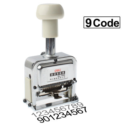 Numeratore automatico in materiale metallico ad alte prestazioni (codice 9), 9 Code
