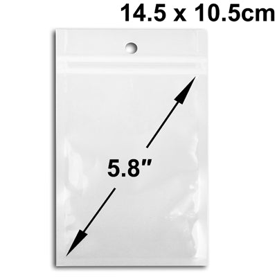 Buste in plastica di plastica con chiusura a zip da 100 x 5,8 pollici, dimensioni: 14,5 x 10,5 cm (100 pezzi in una confezione, il prezzo è per 100 pezzi)