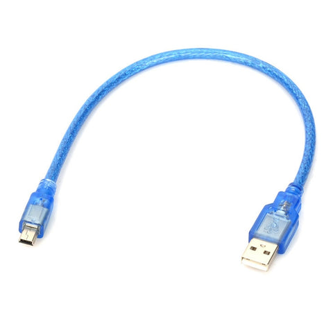 Cavo USB 2.0 AM et Mini USB à 5 broches, longueur : 30,5 cm