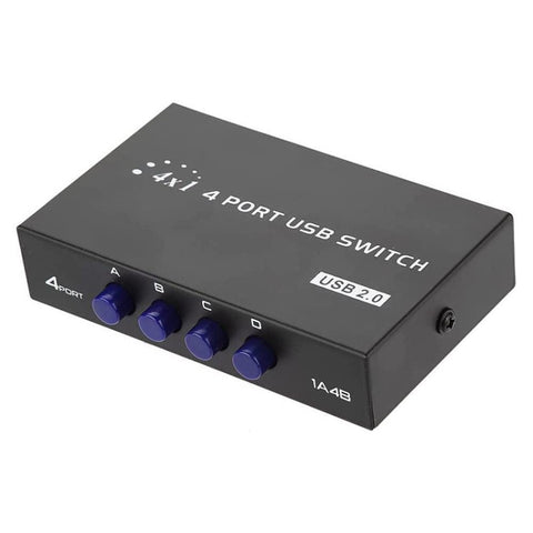 FENGJIE FJ-IA4B-C Commutateur divisé avec commutateur de pression USB 2.0 à 4 portes à haute vitesse pour scanner d'impression par ordinateur, FENGJIE FJ-IA4B-C