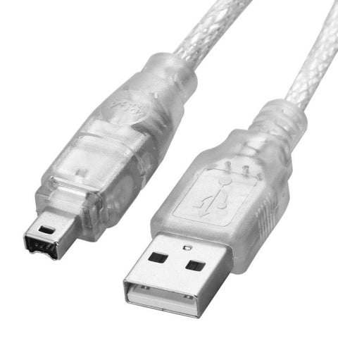 Câble iLink de type USB 2.0 avec Firewire iEEE 1394 à 4 broches, longueur : 1,2 m, USB AM à 4 broches (1,5 m)