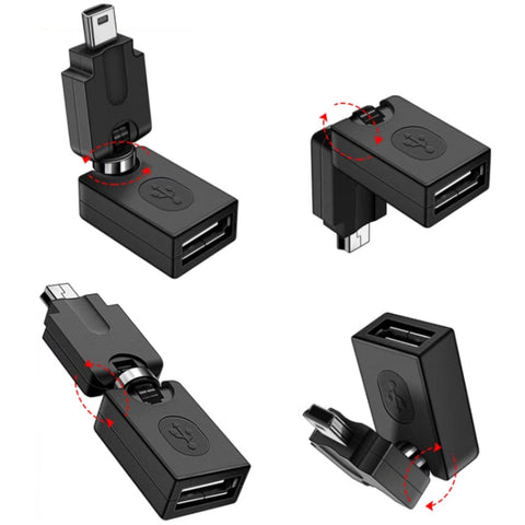 adattatore-mini-usb-2-0-otg-con-rotazione-360-gradi-alta-qualita - immagine 2