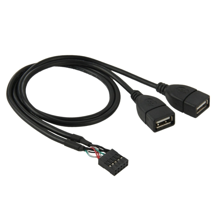 10 Pin Motherboard to 2 USB 2.0 Adapter Cable - 50cm