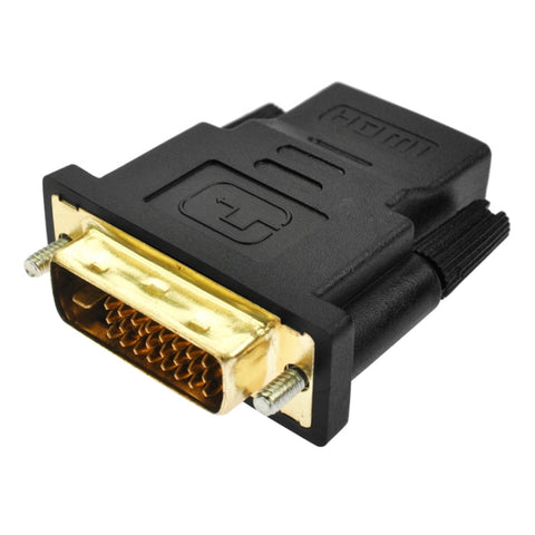 Adaptateur DVI-D 24+1 broches mâle vers HDMI 19 broches femelle par moniteur/HDTV
