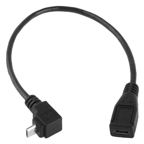 Cavo adattatore da micro USB maschio a micro USB femmina da 90 gradi, lunghezza: 25 cm
