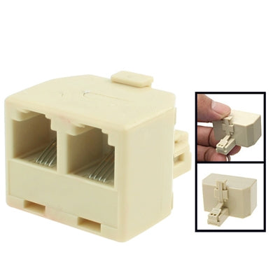 Convertisseur adaptateur prise RJ11 mâle à 2 prises RJ11 femme