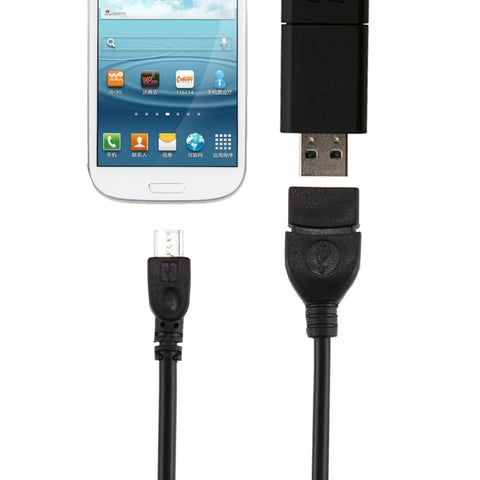 Adattatore USB A femmina da 10 cm a Micro USB 5 pin maschio con OTG