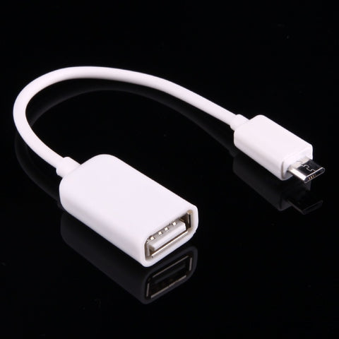 Cavo adattatore USB 2.0 AF a Micro USB 5 pin maschio di alta qualità con funzione OTG, lunghezza: 15 cm, White, Black