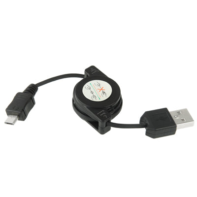 Cavo dati retrattile da USB 2.0 a micro USB, lunghezza: 10 cm (può essere esteso fino a 75 cm)