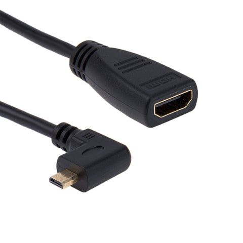 adattatore-micro-hdmi-a-hdmi-femmina-90-gradi-lunghezza-17-cm - immagine 2
