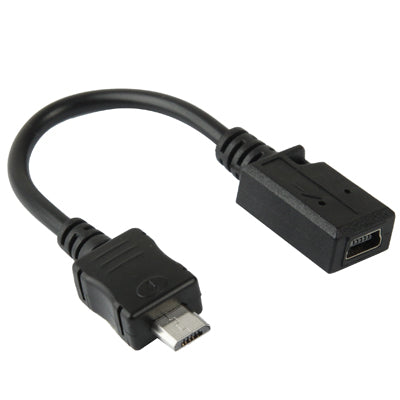 Cavo adattatore mini USB femmina a micro USB maschio, lunghezza: 13 cm
