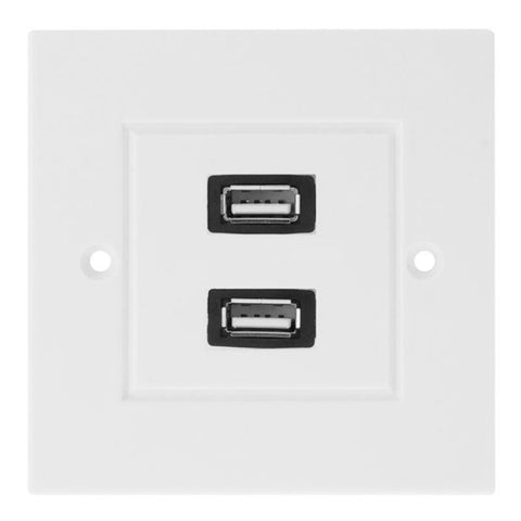 Panneau mural avec double prise USB 2.0 pour batterie de voiture domestique, 2 ports USB 2.0