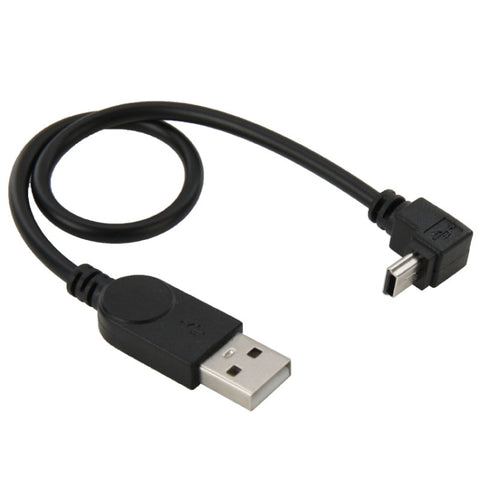 Cavo adattatore USB Mini USB maschio a USB 2.0 AM da 90 gradi, lunghezza: 29 cm