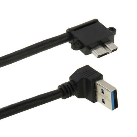 Cavo dati da USB 3.0 a Micro 3.0 da 90 gradi per Galaxy Note III / N9000, lunghezza: 26 cm