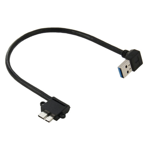 Cavo dati da USB 3.0 a Micro 3.0 da 90 gradi per Galaxy Note III / N9000, lunghezza: 26 cm