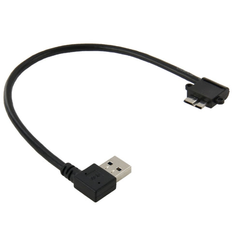 Cavo dati USB 3.0 ad angolo retto da 90 gradi a 90 gradi Micro 3.0 ad angolo retto da 26 cm per Galaxy Note III / N9000