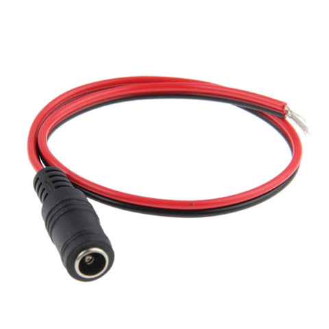 Adattatore connettore cilindrico femmina di alimentazione CC da 100 pezzi 5,5 x 2,1 mm per controller luci LED, lunghezza: 30 cm