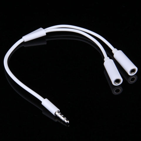 Cavo audio stereo jack da 3,5 mm maschio a 2 femmine per iPhone 6S e 6S Plus e 6 e 6 Plus e 5, iPad Air 2 e Air, Samsung, iPod laptop, MP3, lunghezza: 24 cm, 3.5mm Male to 2 Female