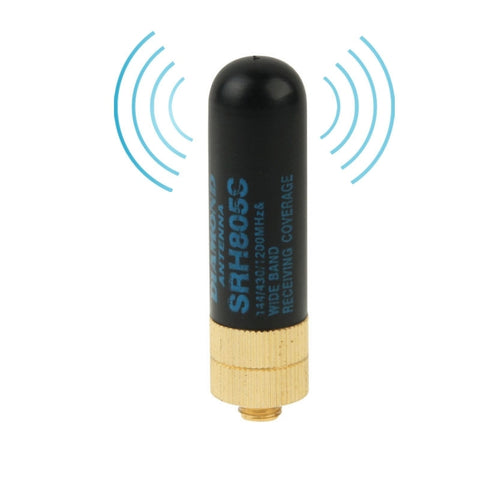 SRH805S Antenne radio portable double bande VHF + UHF courte SMA-F Perempuan, antenne longue: 4,5 cm