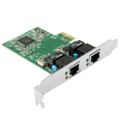 Adattatore scheda controller Dual Gigabit Ethernet PCI-Express 2 porte RJ45 10/100/1000 BASE-T (IO-PCE8111-2GLAN), 2 Ports RJ45