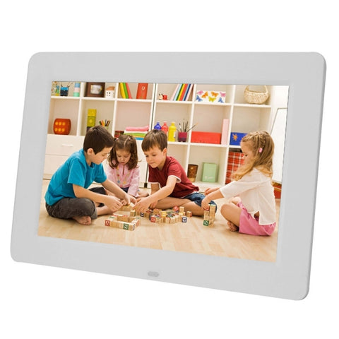 Corniche pour photo numérique avec suspension écran large LED de 13 pouces 1024 x 768 / 16:9 avec support et télécommande, support SD / MicroSD / MMC / MS / XD / disco flash USB, 13 pouces