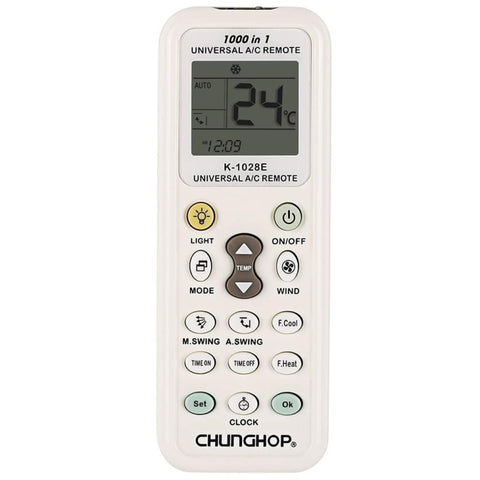 Chunghop K-1028E Télécommande universelle A/C 1000 en 1 avec prise, K-1028E
