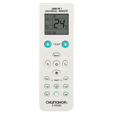 Télécommande universelle pour air conditionné Chunghop (K-9098E), K-9098E