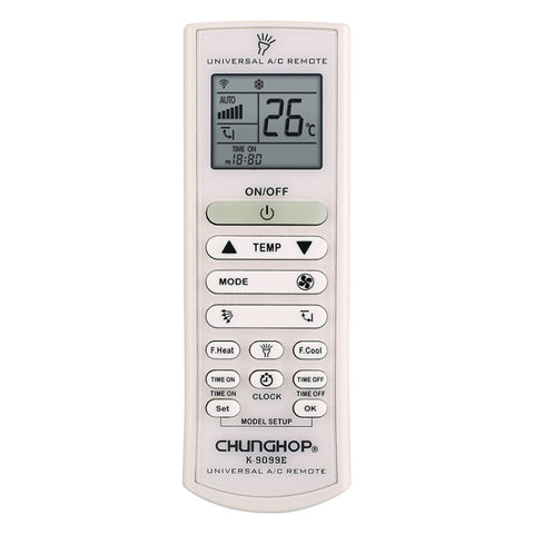 Télécommande universelle pour air conditionné Chunghop (K-9099E), K-9099E