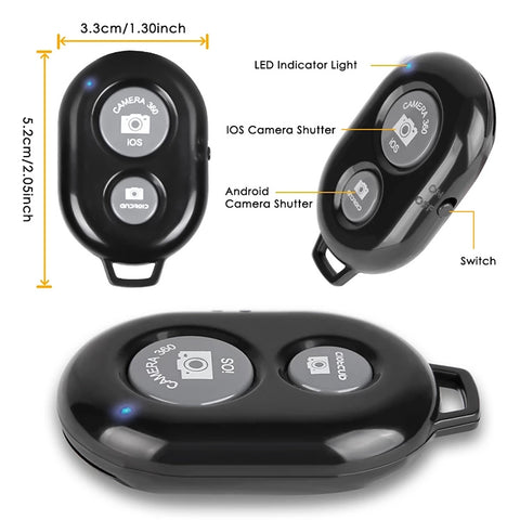 Puce BRCMCOM Autoscatto avec télécommande de la caméra photo Bluetooth 3.0 universelle, Jaune, Blanc, Noir, Bleu, Rouge, Vert