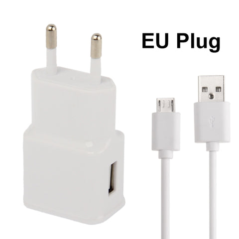 Cavo di sincronizzazione USB micro a 5 pin + caricatore da viaggio con presa EU, presa EU
