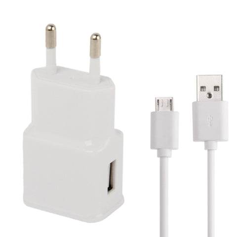 Cavo di sincronizzazione USB micro a 5 pin + caricatore da viaggio con presa EU, presa EU