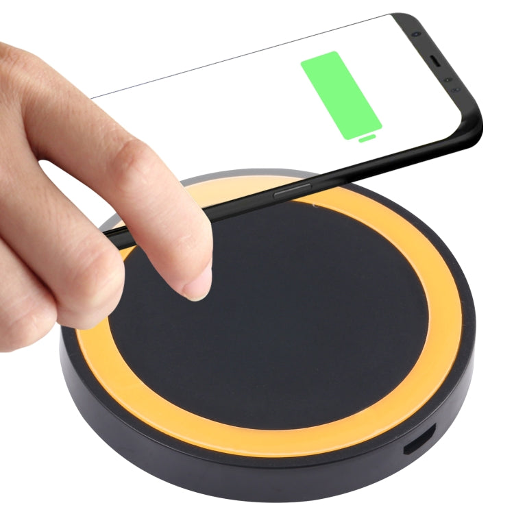 Universal QI Standard Round Wireless Charging Pad (White + Red), Black + Blue, Black + Red, White, Black + White, White + Orange, Black + Orange        ...