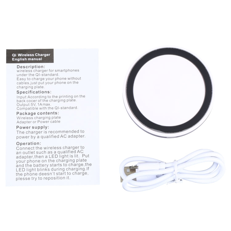 Universal QI Standard Round Wireless Charging Pad (White + Red), Black + Blue, Black + Red, White, Black + White, White + Orange, Black + Orange        ...