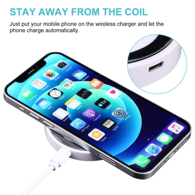 Universal QI Standard Round Wireless Charging Pad (White + Red), Black + Blue, Black + Red, White, Black + White, White + Orange, Black + Orange        ...